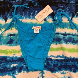 Carabella Size 12 Turquoise Teal Bikini Bottom NWT